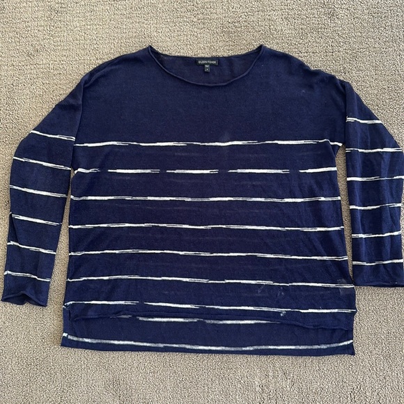 Ellen Fisher SPACE-DYED ORGANIC LINEN PULLOVER - Picture 2 of 4